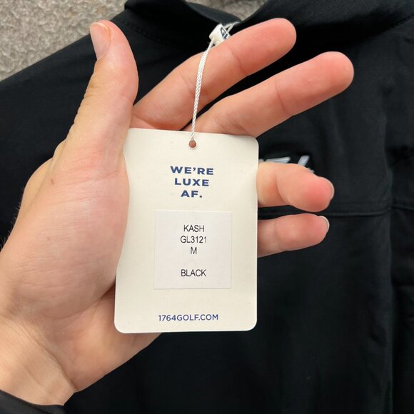 Graham Luxe Jacket Men Medium Black Soft Shell Full Zip Windbreaker New Golf - Picture 5 of 11